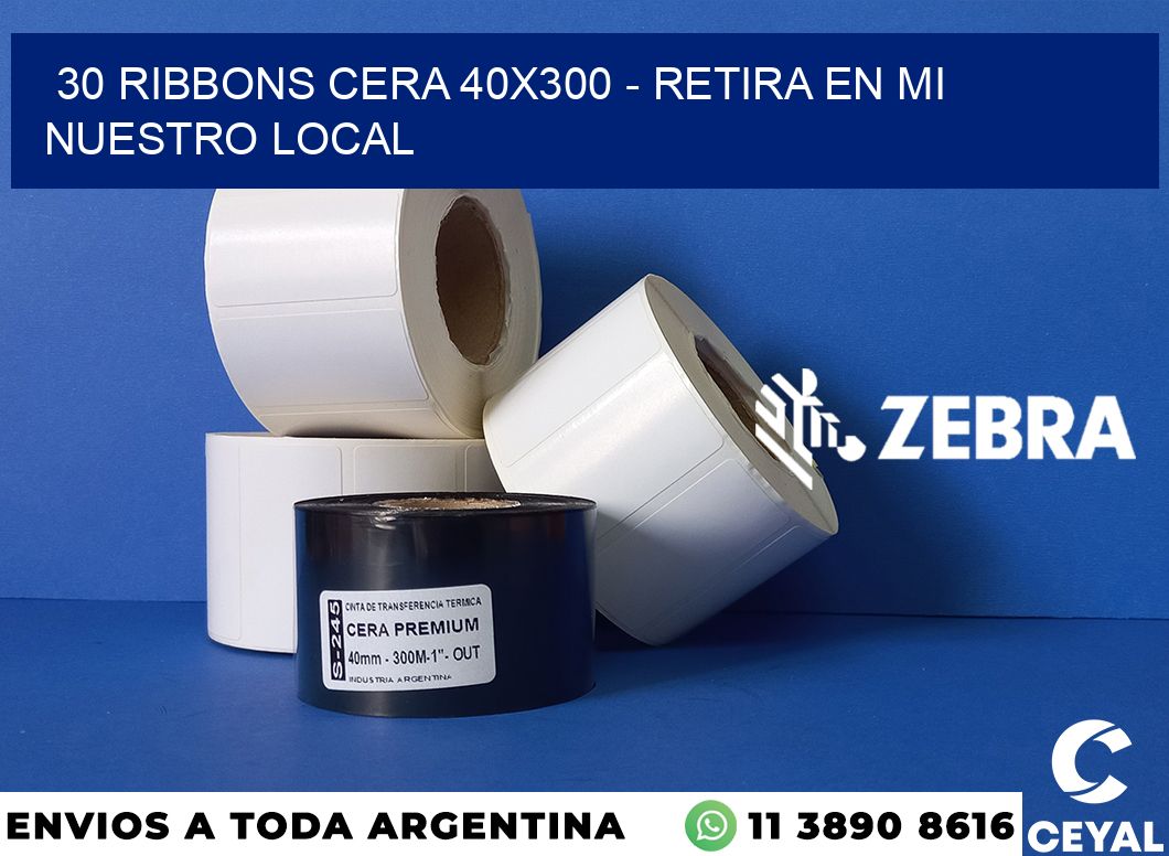 30 Ribbons cera 40x300 - retira en mi nuestro local