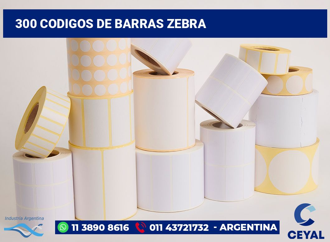 300 Codigos de barras zebra