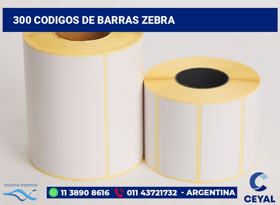 300 Codigos de barras zebra