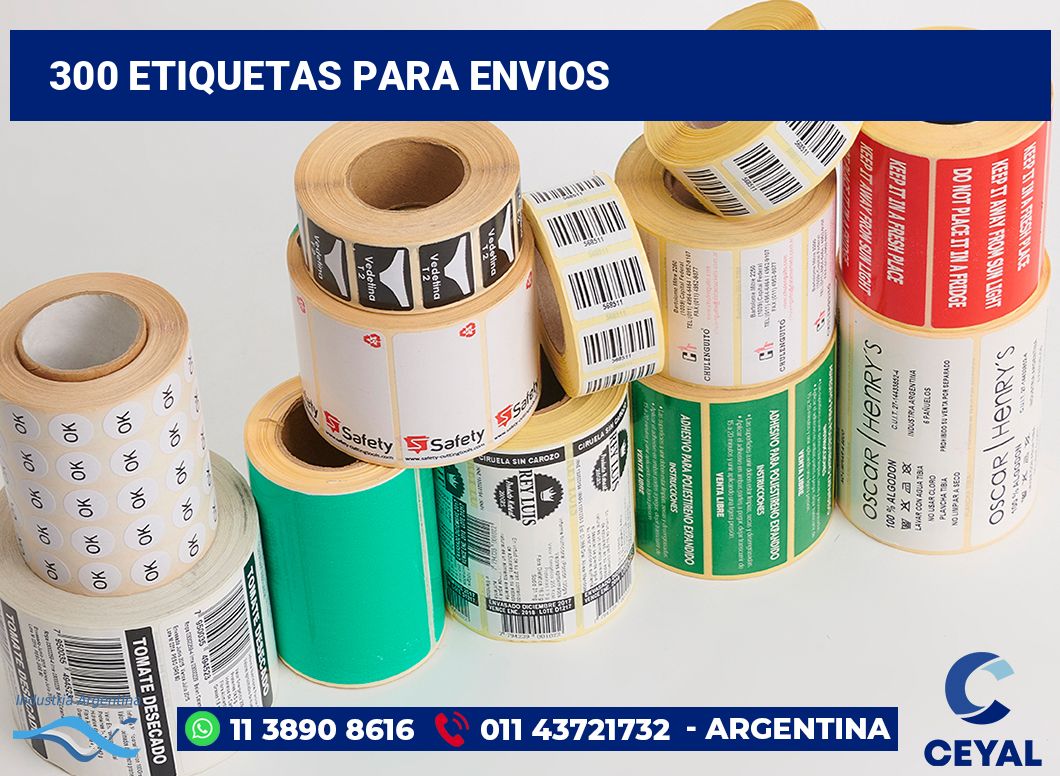 300 Etiquetas para envios
