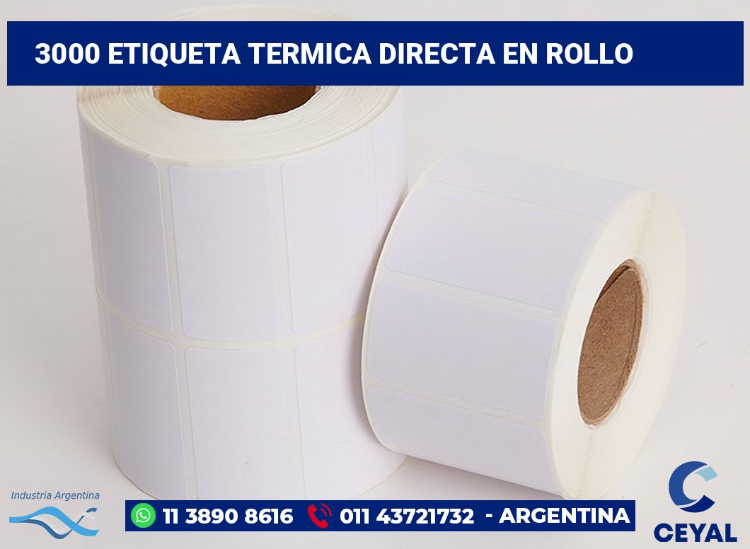 3000 Etiqueta termica directa en rollo