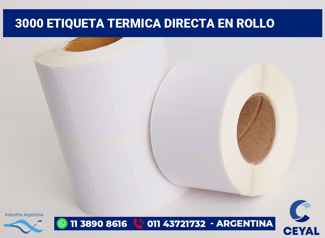 3000 Etiqueta termica directa en rollo