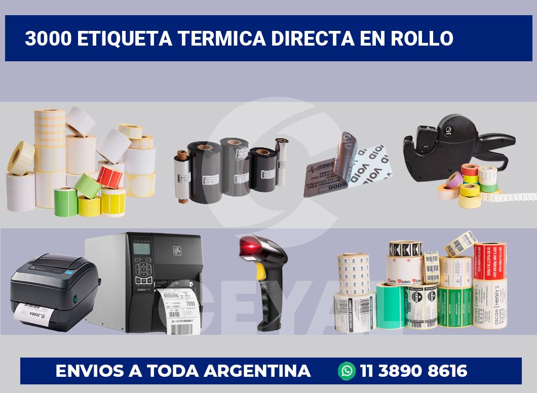 3000 Etiqueta termica directa en rollo