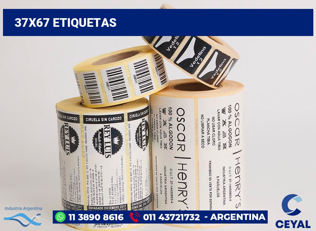 37x67 Etiquetas