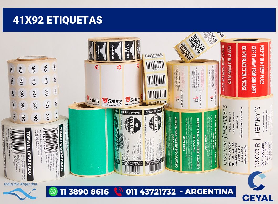 41x92 Etiquetas