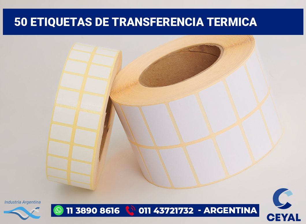 50 Etiquetas de transferencia termica
