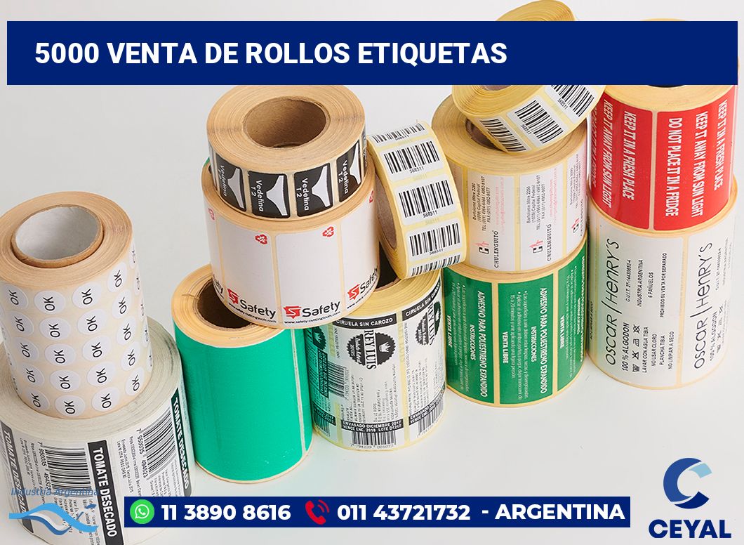 5000 Venta de rollos etiquetas