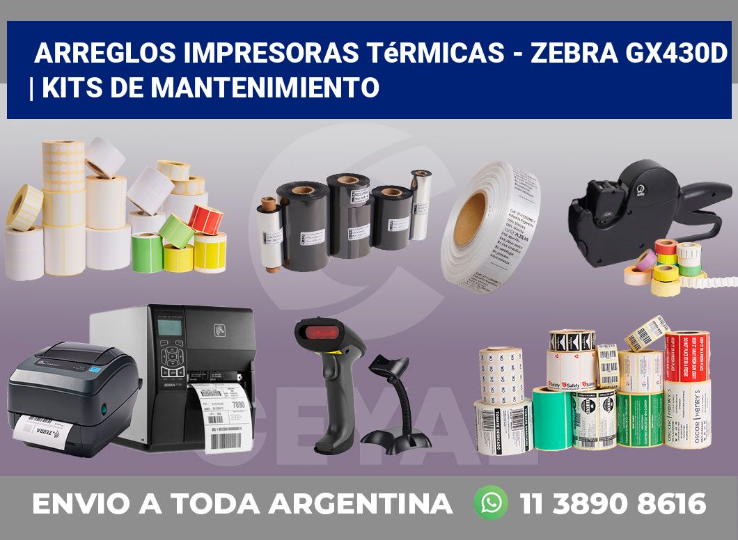 Arreglos impresoras térmicas – Zebra GX430d | Kits de mantenimiento