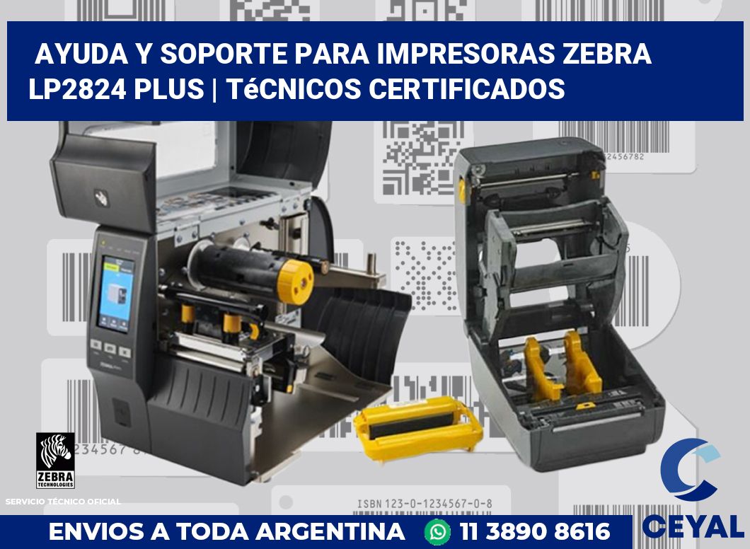 Ayuda y soporte para impresoras Zebra LP2824 Plus | Técnicos certificados