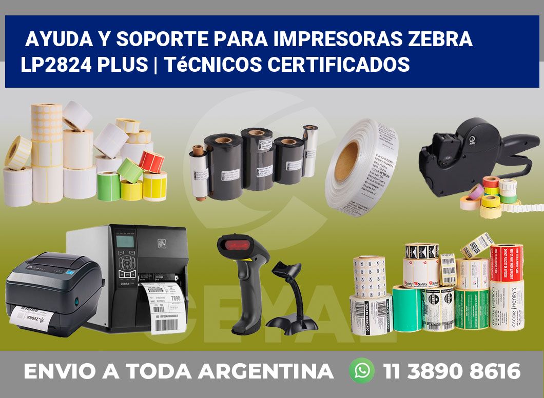 Ayuda y soporte para impresoras Zebra LP2824 Plus | Técnicos certificados