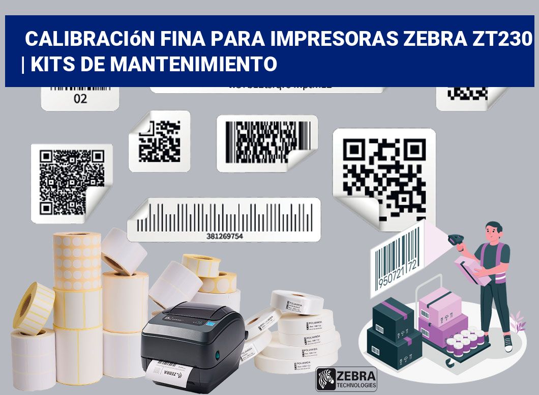 Calibración fina para impresoras Zebra ZT230 | Kits de mantenimiento