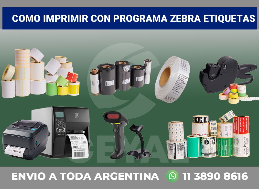 Como imprimir con programa zebra etiquetas