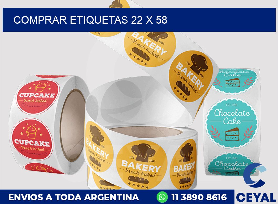 Comprar etiquetas 22 x 58