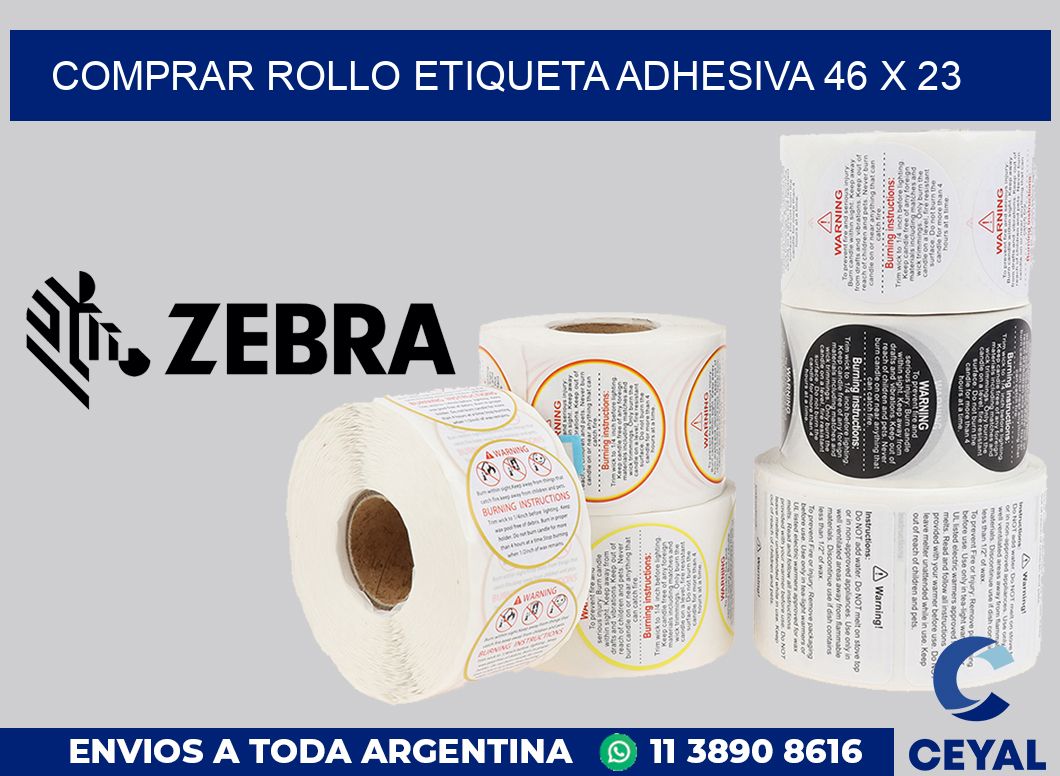 Comprar rollo etiqueta adhesiva 46 x 23