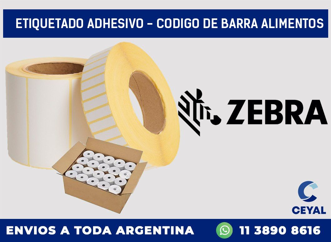 Etiquetado adhesivo – codigo de barra alimentos