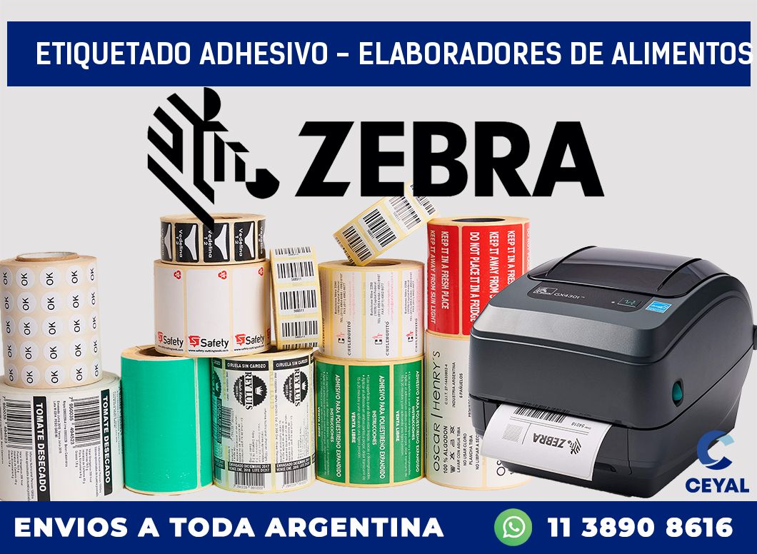 Etiquetado adhesivo - elaboradores de alimentos
