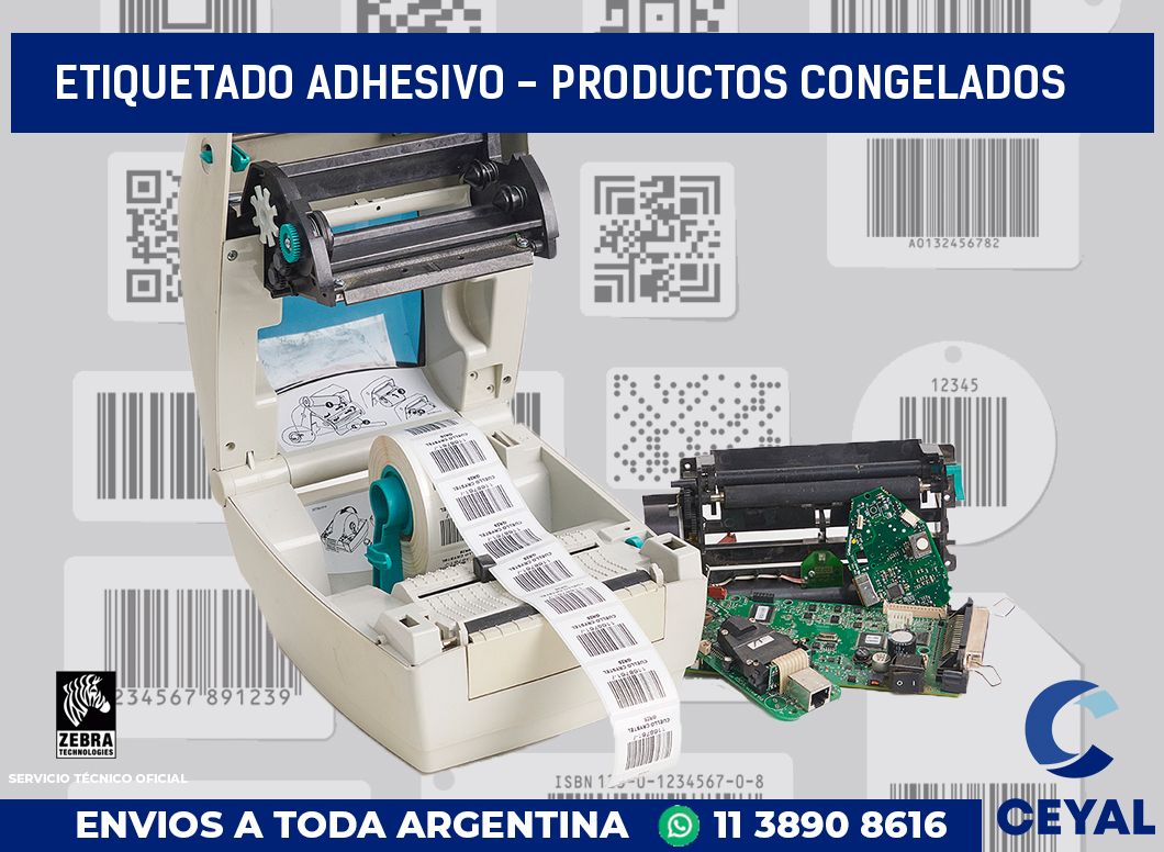 Etiquetado adhesivo - productos congelados