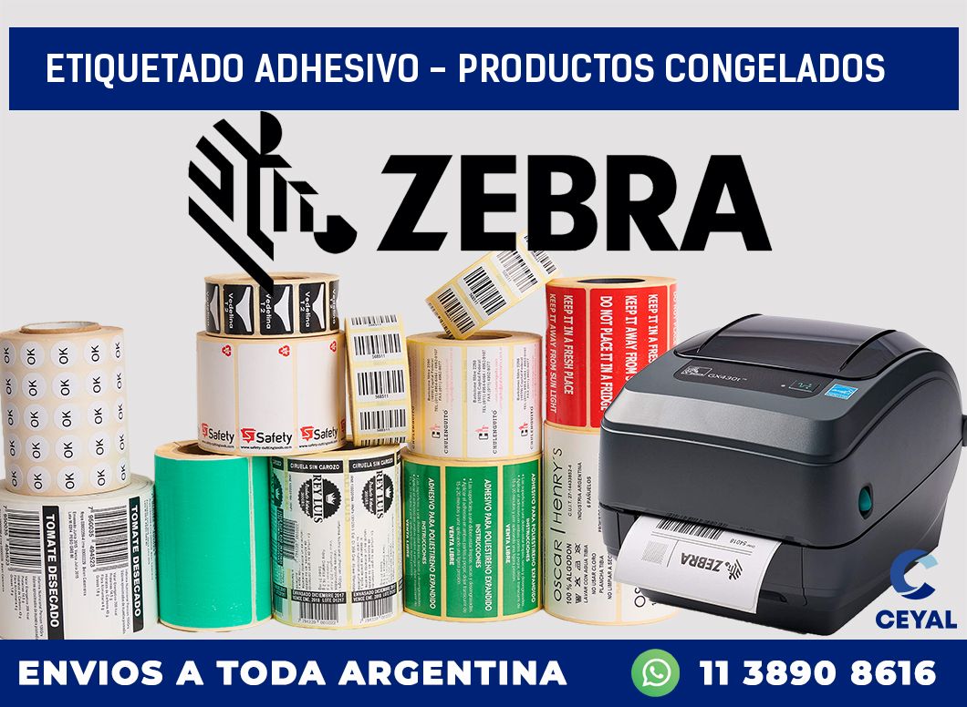 Etiquetado adhesivo - productos congelados