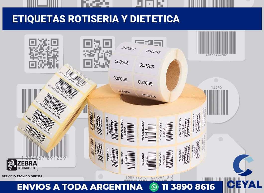 Etiquetas Rotiseria y dietetica