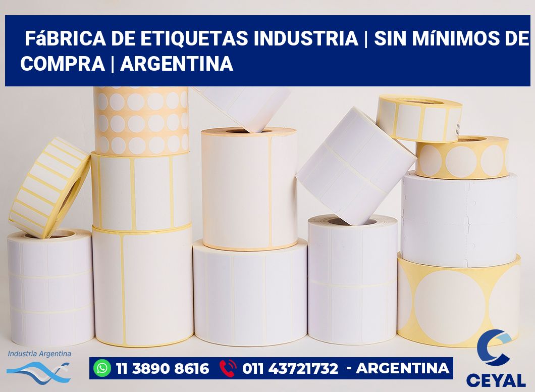 Fábrica de etiquetas industria | Sin mínimos de compra | Argentina