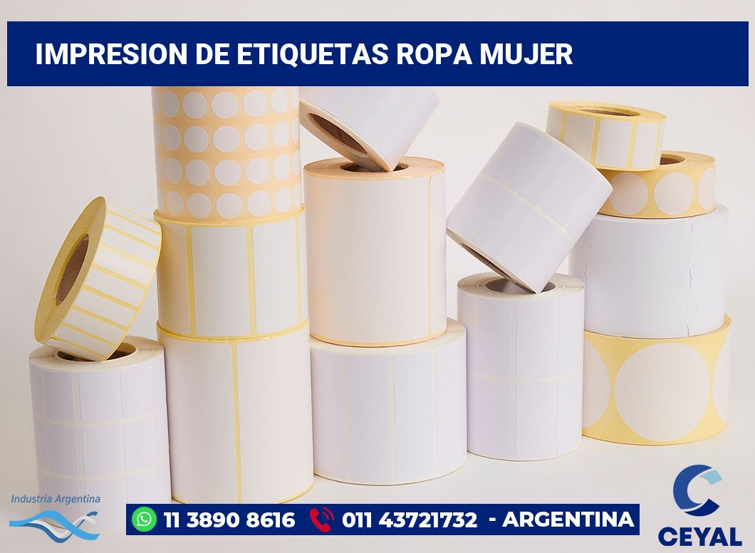 Impresion de etiquetas ropa mujer