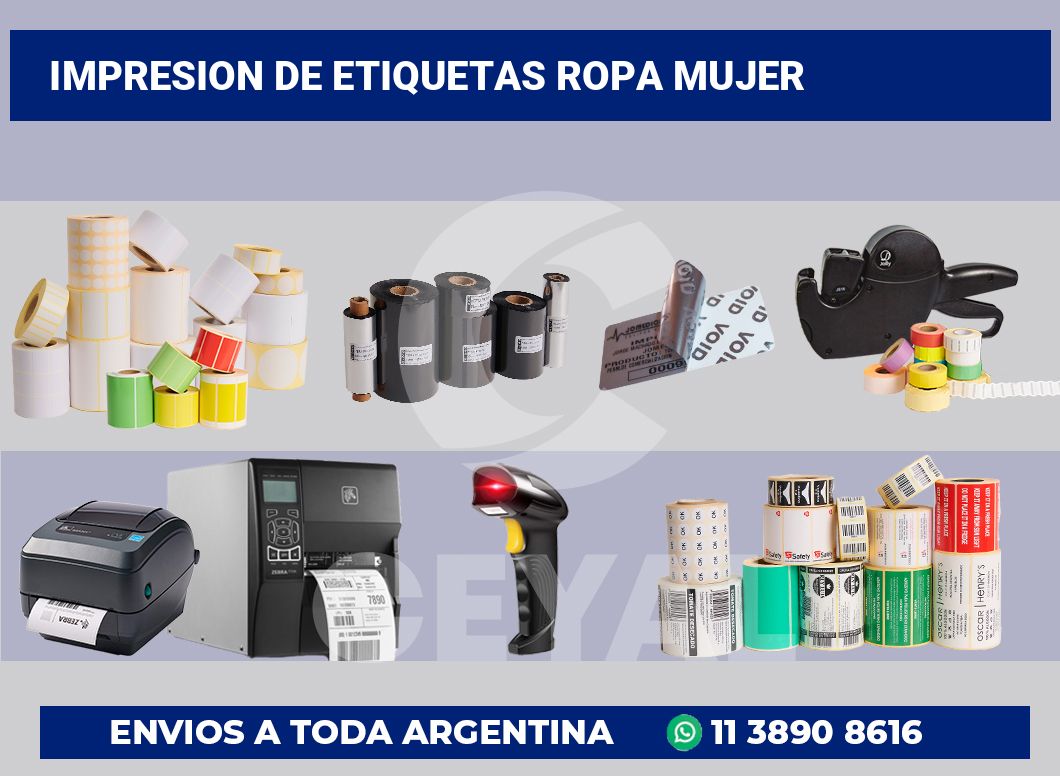 Impresion de etiquetas ropa mujer