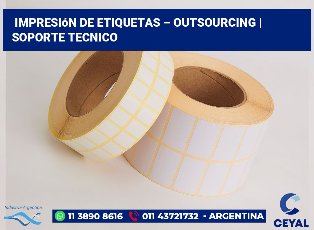 Impresión de etiquetas – Outsourcing | soporte tecnico