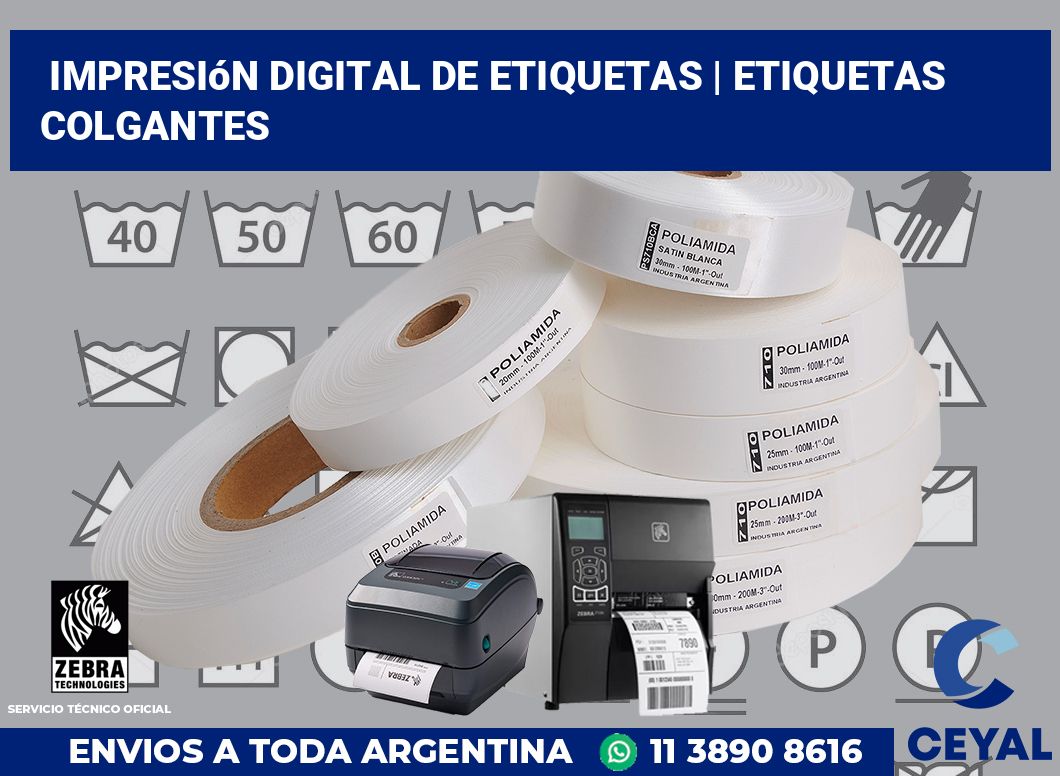 Impresión digital de etiquetas | etiquetas colgantes