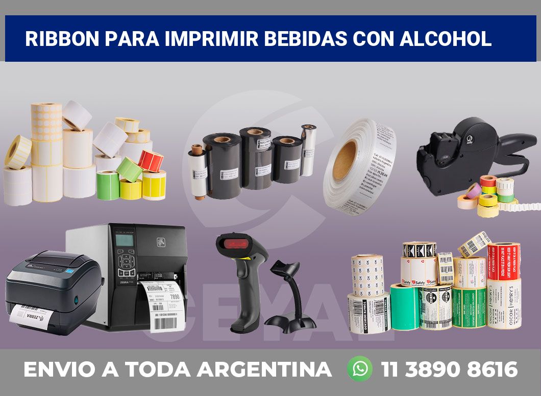 Ribbon para imprimir Bebidas con alcohol
