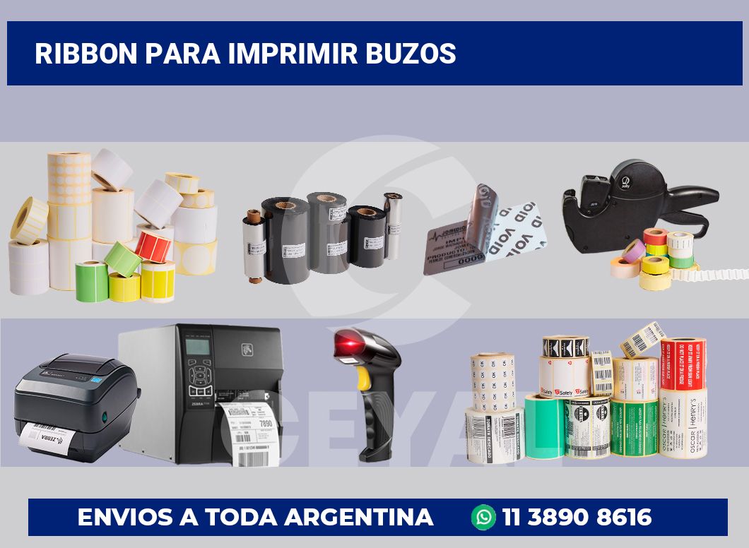 Ribbon para imprimir buzos