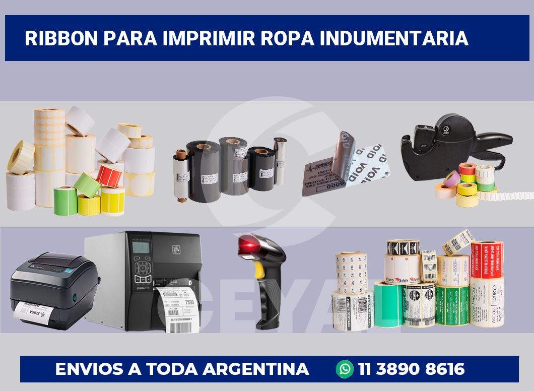 Ribbon para imprimir ropa indumentaria