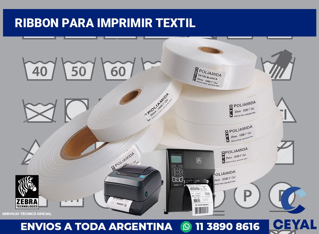 Ribbon para imprimir textil