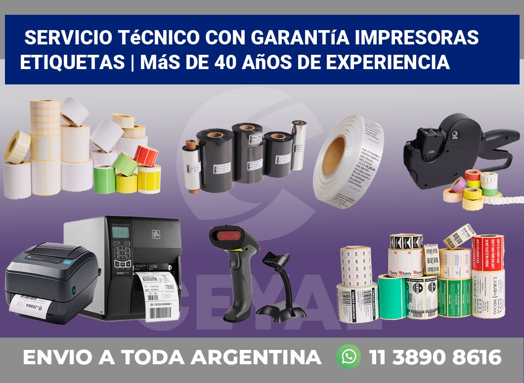 Servicio técnico con garantía impresoras etiquetas | Más de 40 años de experiencia