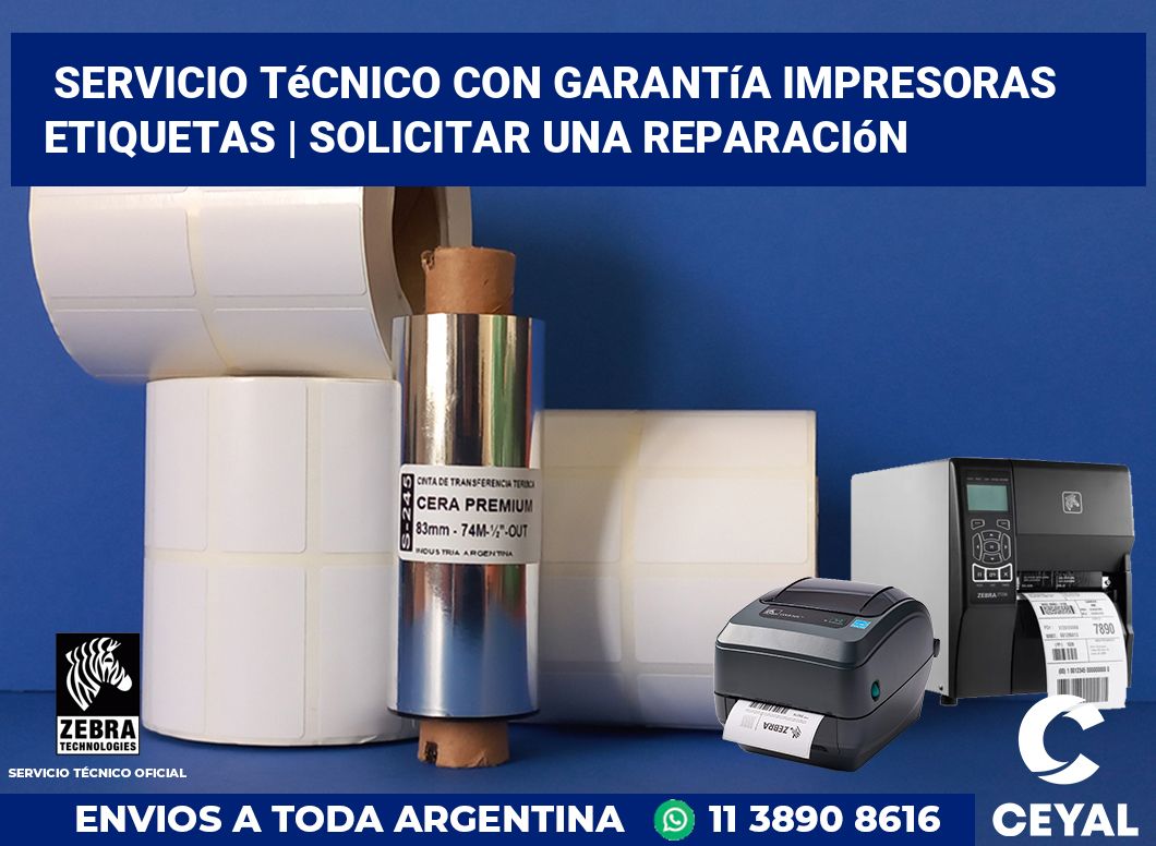 Servicio técnico con garantía impresoras etiquetas | Solicitar una reparación