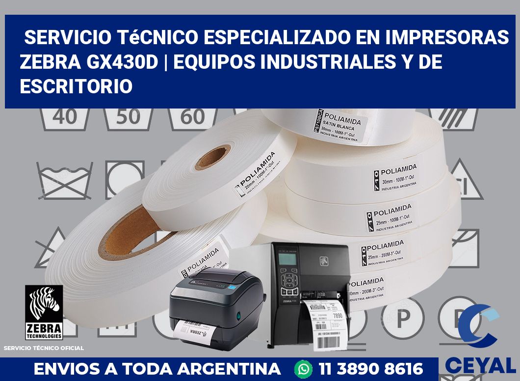 Servicio técnico especializado en impresoras Zebra GX430d | Equipos industriales y de escritorio
