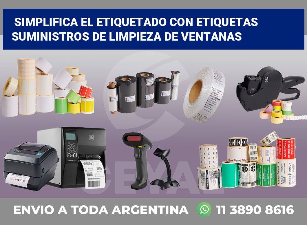 Simplifica el Etiquetado con Etiquetas Suministros de Limpieza de Ventanas