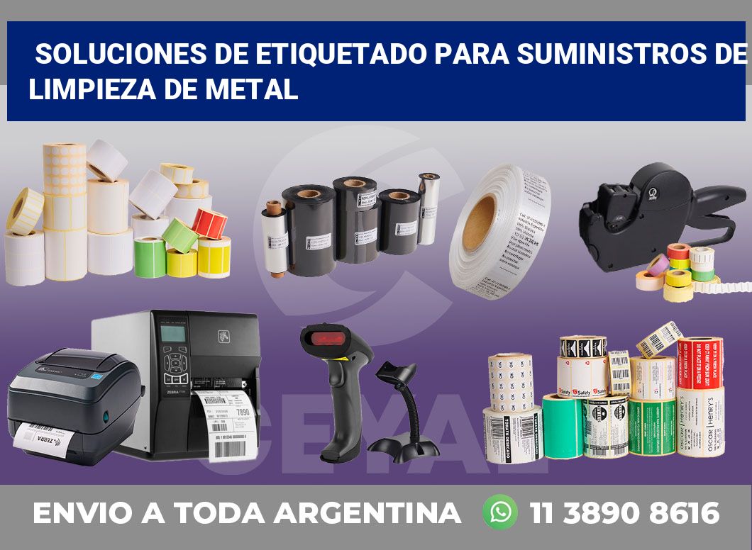 Soluciones de Etiquetado para Suministros de Limpieza de Metal