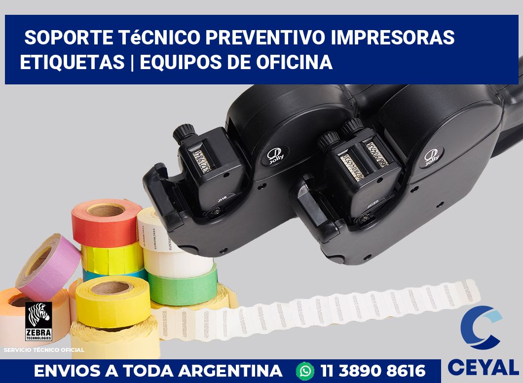 Soporte técnico preventivo impresoras etiquetas | Equipos de oficina