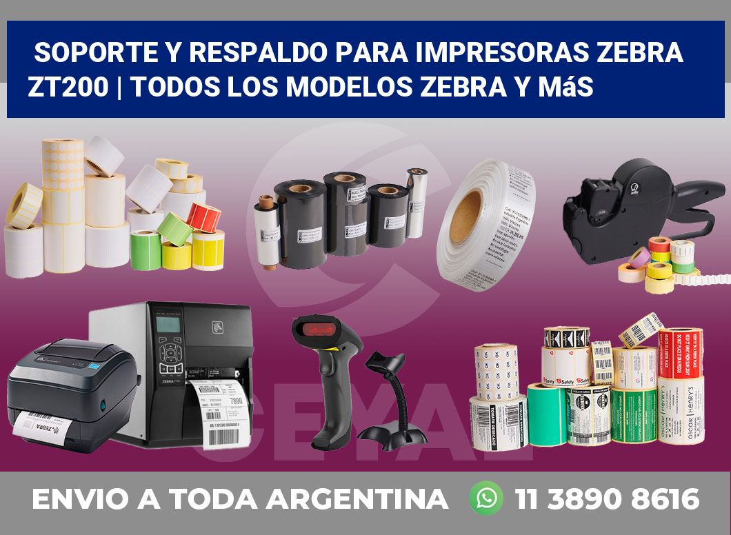 Soporte y respaldo para impresoras Zebra ZT200 | Todos los modelos Zebra y más