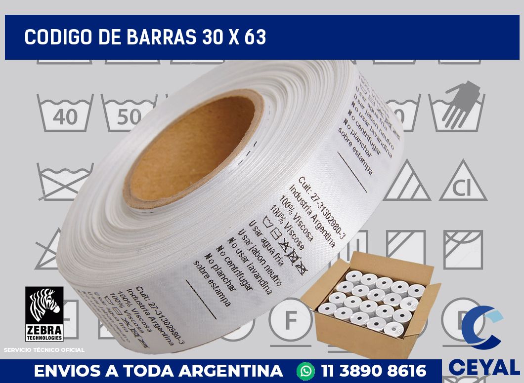 codigo de barras 30 x 63
