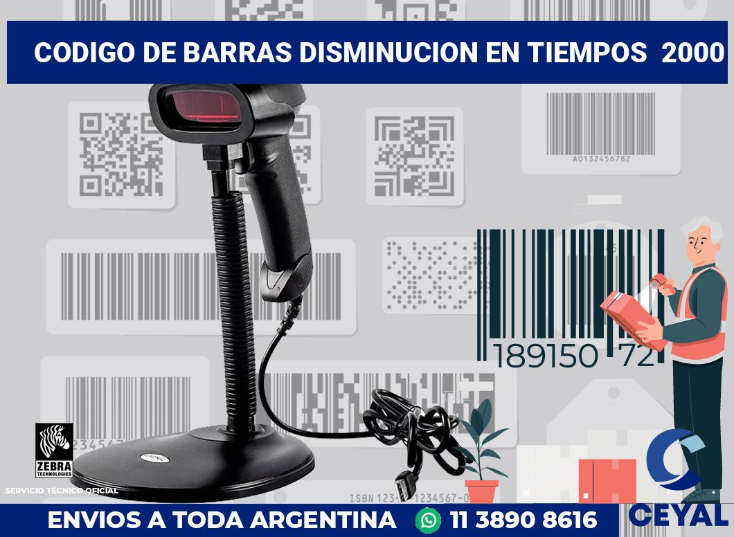 codigo de barras disminucion en tiempos 2000