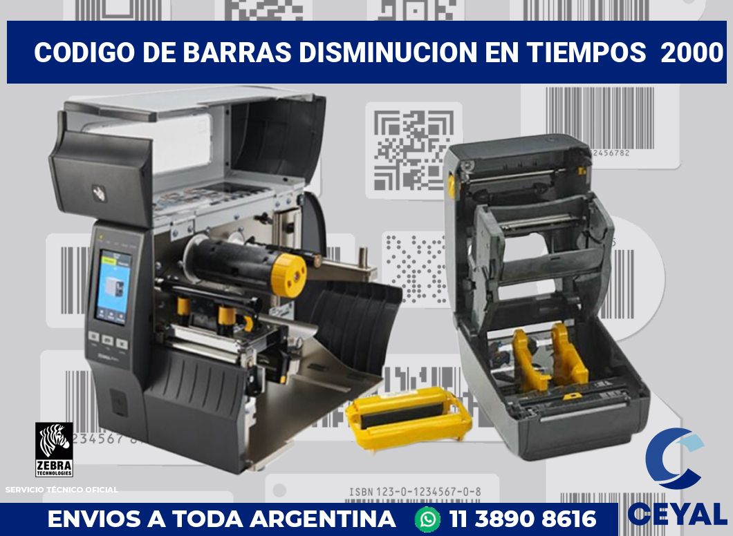 codigo de barras disminucion en tiempos 2000