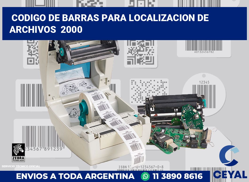 codigo de barras para localizacion de archivos 2000