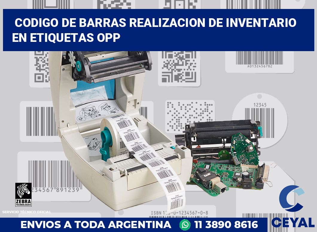 codigo de barras realizacion de inventario  en etiquetas OPP