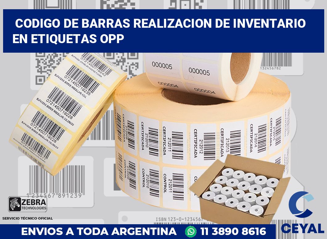codigo de barras realizacion de inventario  en etiquetas OPP