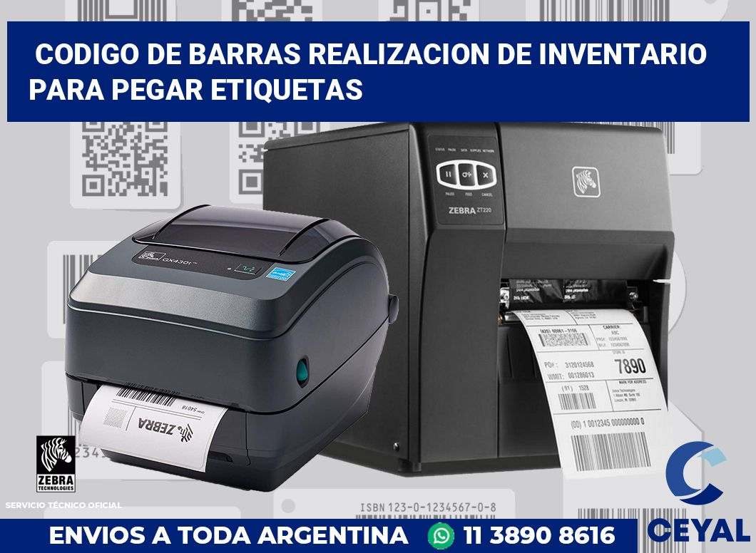 codigo de barras realizacion de inventario para pegar etiquetas