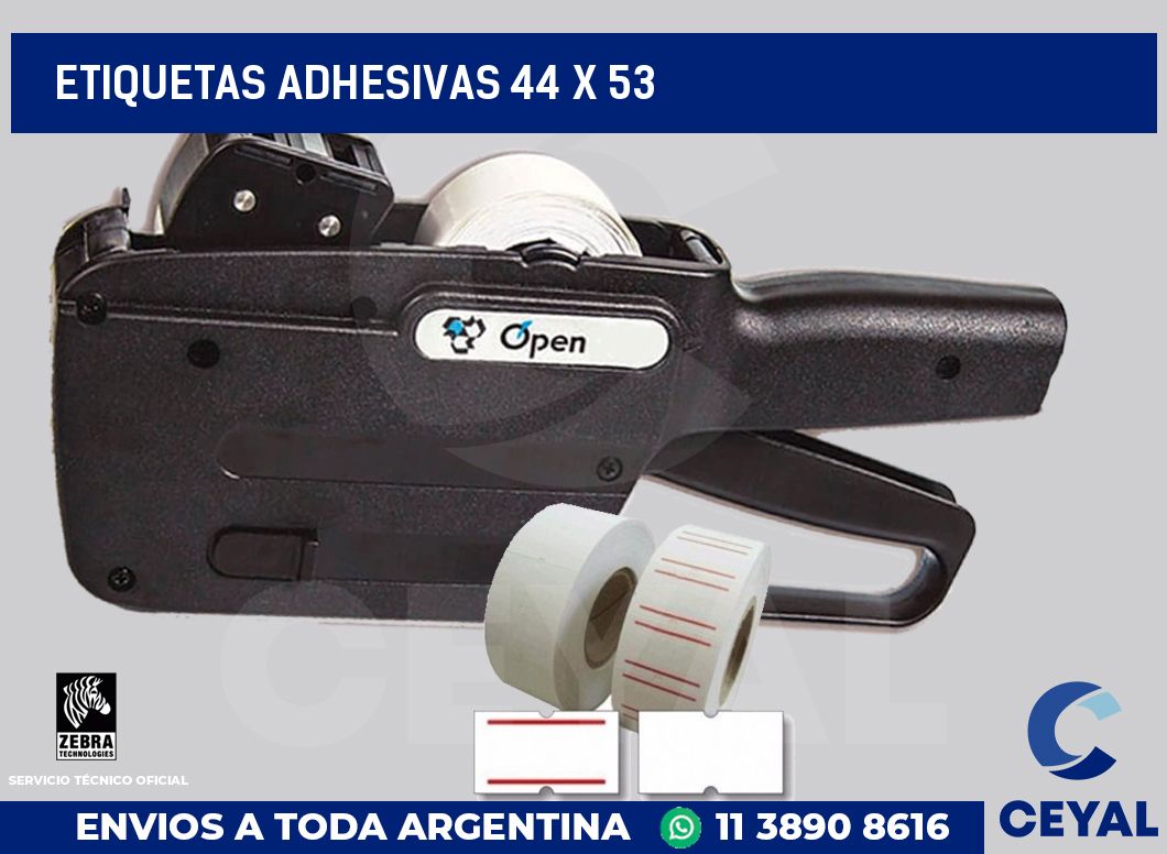 etiquetas adhesivas 44 x 53