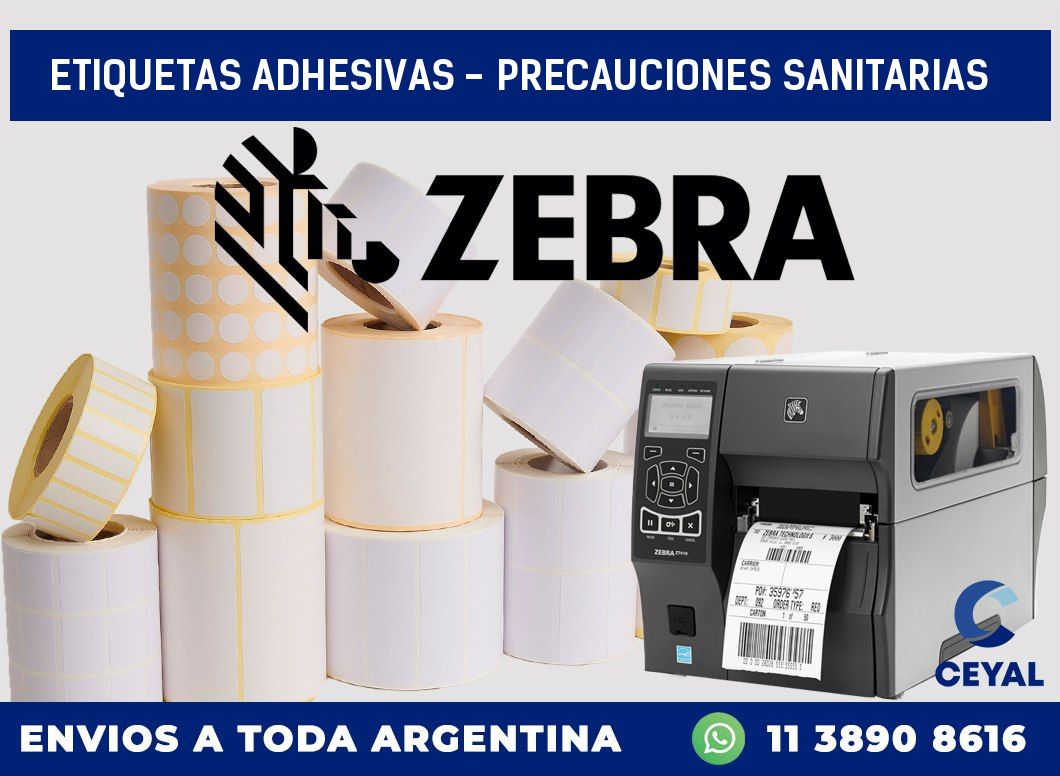 etiquetas adhesivas – precauciones sanitarias