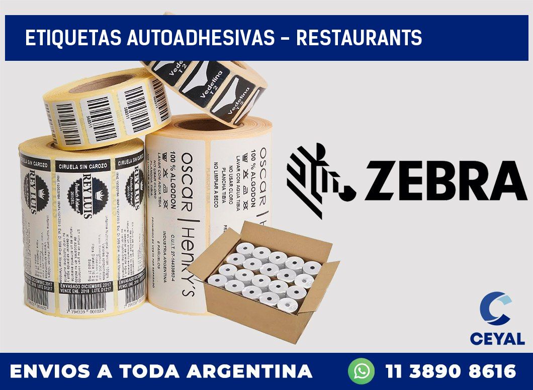 etiquetas autoadhesivas - Restaurants