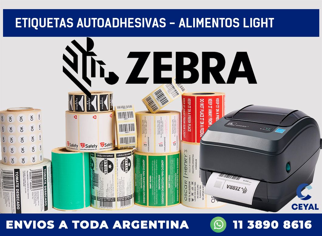 etiquetas autoadhesivas – alimentos light